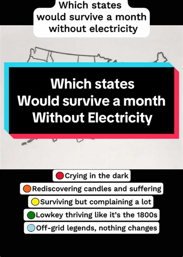 States That Can Survive a Month Without Electricity