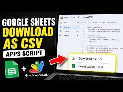 How to download Google Sheets as CSV from Apps Script - Step By Step