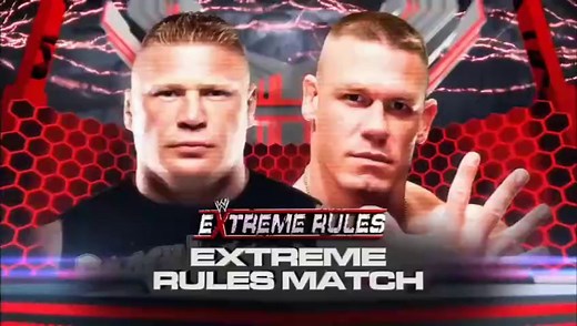 WWE Extreme Rules 2012 - Brock Lesnar vs John Cena (Extreme Rules Match)