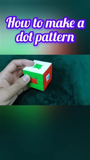 how to make a dot pattern⚡️#rubikscube #cubesolver #pattern