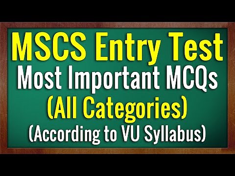 MSCS Entry Test MCQs | MSCS Entry Test Preparation | VU MSCS Entry Test | Computer Science MCQs