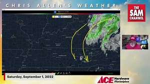 6:15 AM SATURDAY OCTOBER 1 - CHRIS ALLEN'S WEATHER UPDATE sponsored by Ace Hardware Marketplace We could really use some rain right now, but the remnants of what was Ian will not help us out. We may see a few of the outer cloud bands associated with the storm further east today, but any raindrops look to stay confined to areas east of I-75. Otherwise, it will be another dry, sunny day with a northerly breeze and highs in the mid 70s. Tonight looks mainly clear and a bit warmer near 50. Sunday wi
