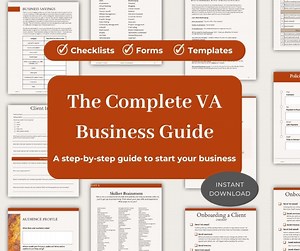 Virtual Assistant Business Guide | Workbook Ebook Onboarding Contract Portfolio Welcome Packet Pricing Guide Discovery Call Templates - Etsy UK