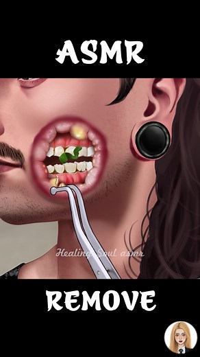 ASMR Treatment massive cheek hole piercing infection animation | ASMR