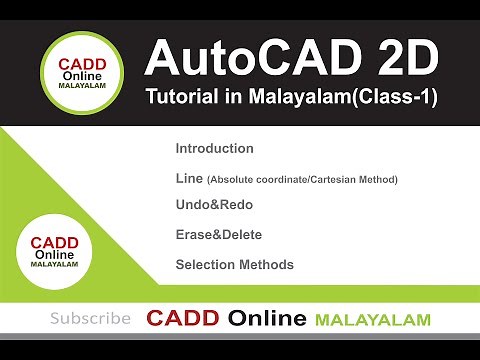 AutoCAD Malayalam Tutorial | DAY 1