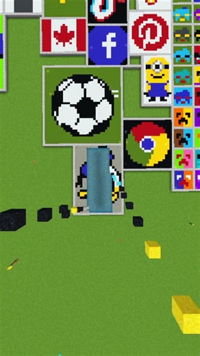 make satisfying pixelart in Minecraft #trending #shorts