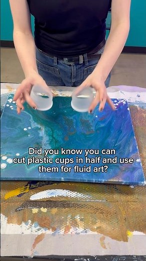 Come try out a fun fluid art technique like this one today!#fluidart #acrylicpour #hawaiifluidart