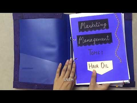 Business Studies Project on Marketing Management of Hair Oil - Black and white theme