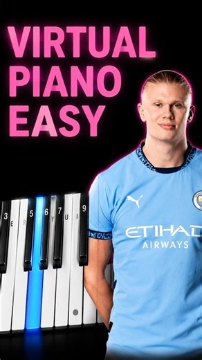Haaland Song (Ha Ha Ha) - BEGINNER Virtual Piano Tutorial