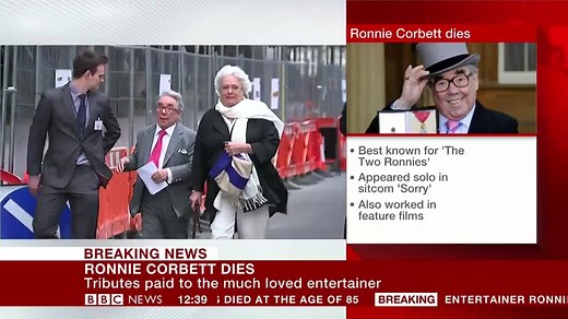 "One of the saddest days of my life," Sir Bruce Forsyth pays tribute to his great friend Ronnie Corbett. bbc.in/1RrSkSV | BBC News