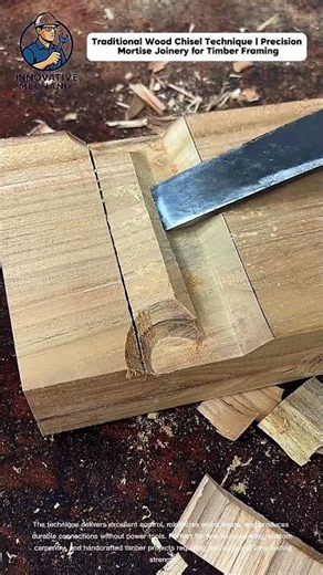 Traditional Wood Chisel Technique | Precision Mortise Joinery for Timber Framing