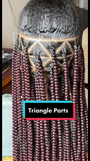 Triangle Knotless Braids Tutorial 2022