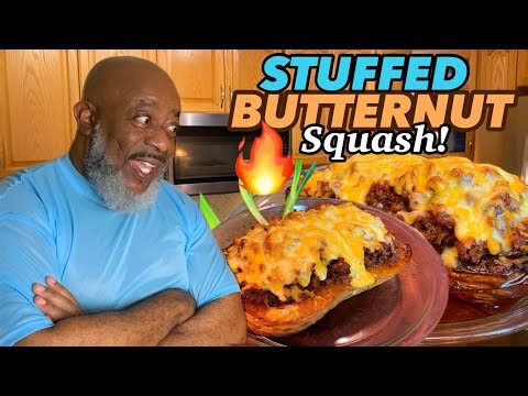 How to make Turkey STUFFED Butternut Squash! (Tasty & EASY!) | Deddy's Kitchen