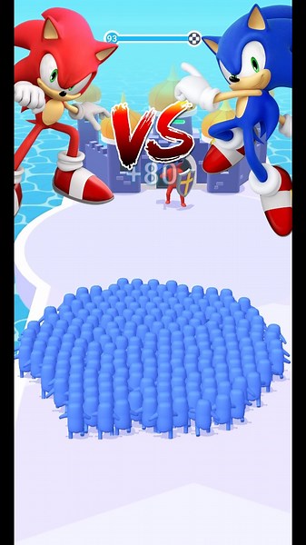 Blue somic vs red sonic 😱