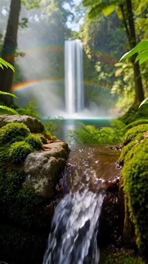 Paradise Waterfall in a Tropical Forest 🌿💧 Relaxing Nature View #relaxingvideo #relaxingnature