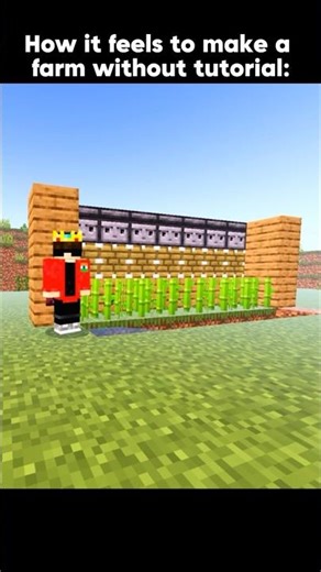 How it feels to make a farm without tutorial #minecraft #shorts