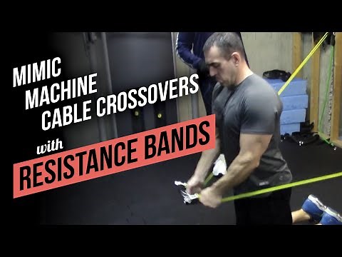 How to Mimic Cable Crossovers at Home! How to Train Your Chest At Home with Resistance Bands!
