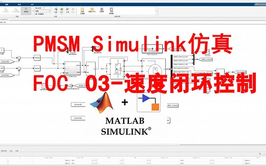 03-（速度闭环控制）Simulink永磁同步电机PMSM控制仿真