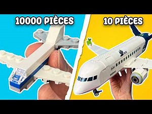 I Crashed a Huge LEGO Plane | 10 vs 1,000 Pieces LEGO CRASH!