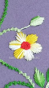 291K views · 5.6K reactions | beautiful satin stitch flower | Basic Embroidery ABC | Facebook