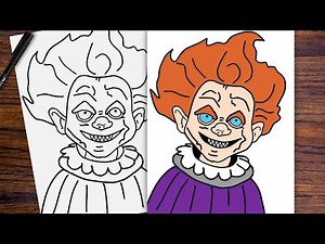How to draw a Clown easy | Halloween Clown drawing tutorial