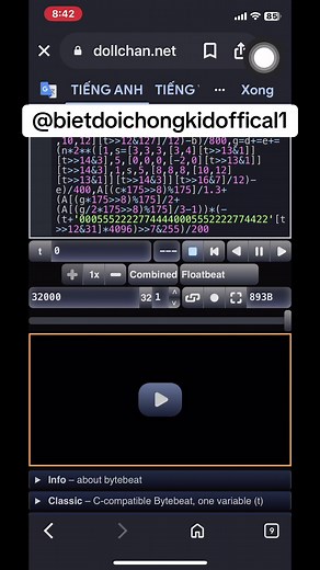 Bytebeat funk but no bass #bytebeatfunk #bytebeat Tụi bây mà sao thấy tuyệt vời như tao và @Nhiemball🇻🇳 hả mấy đứa trong danh sách như @JAC=K @🇵🇸🇮🇷☪️sofwone☪️🇧🇩🇮🇶 @🔥🇮🇩yande Indonesia 🇮🇩🔥 @Robiul Ulum Maulana @SDIJON3785 @DJGamer25K @Sam @Djskaudu🌸 @𒈔Алиакбар доллар🫲 Ахметов𒈔 @🇷🇺🎄‡★CAZDOR★‡🎄🇰🇿 @Культ Боко @CWSM Bedrock Port Wither Storm @Corcut @rudy183k @faiz @★*•~♡awalia annisa 🌪️🇲🇾 @꧁༒🟩⬜🟥genova༒ @BUSES IN THE PHILIPPINES @🇷🇺🇲🇲ENTMAKHAN 60k 🇲🇲🇷🇺 @✞ᴄʜɪᴄᴋᴇɴ