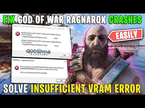 How to Fix God of War Ragnarok Errors | Fix Insufficient VRAM Requirement & Black Screen Errors