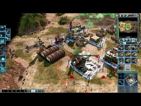 Skirmish Gameplay! CNC 3 Kane's Wrath PC GDI Versus Nod 1V1 Barstow Badlands Easy AI