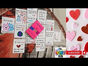 Cute Mini Love Notes Tutorial for husband / Girlfriend / Wife | Valentine special gift #art #love