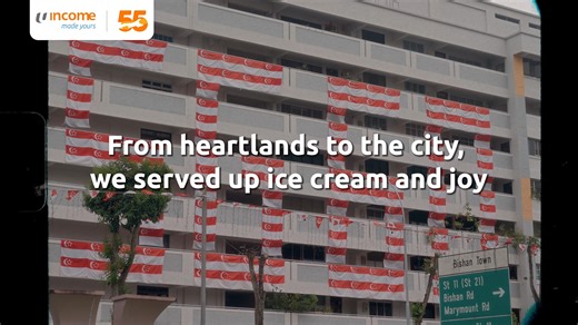 Over the National Day weekend, we celebrated Singapore’s 60th birthday alongside Income Insurance’s 55 years of protecting Singaporeans. More than 10,000 of us came together to enjoy a simple joy, the wafer ice cream from our beloved ice cream uncles and aunties. Thank you for the smiles and laughter that has been keeping this sweet tradition alive and close to our hearts! | Income
