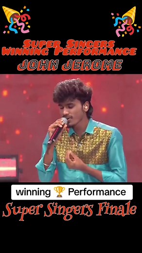 Super Singers Finale Winning Performance by John Jerome