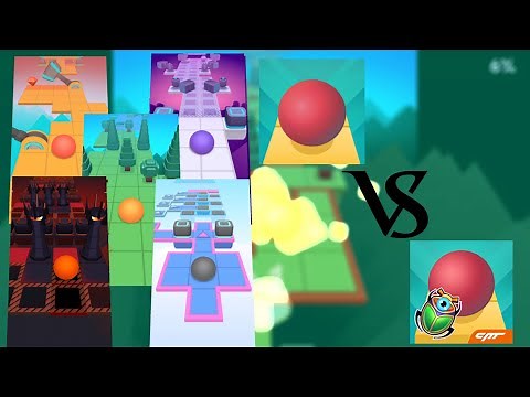 Rolling Sky • Old (1.0.0) vs New (1.7.7) • Massif, Sky, Forest, Desert & Volcano