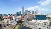 Dallas, Texas, USA Downtown Drone Skyline Aerial