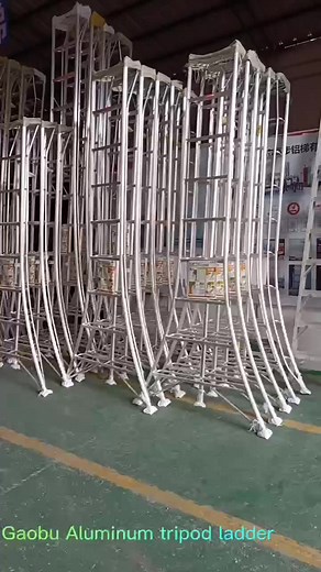 Gaobu Modern Design Lightweight Removable Orchard Ladder Aluminum Alloy Tripod with Telescopic & Folding Features