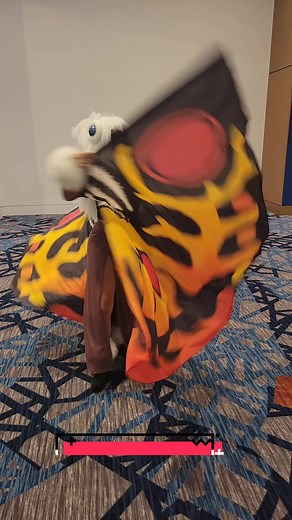 Mothra, Queen of the Monsters! My Mothra cosplay was heavily inspired by the one and only BukkitBrown! This was a childhood dream come true and a milestone for my cosplay journey! #mothraqueenofthemonsters #mothra #godzilla #animebluescon #animebluescon2024 #animebluescon12 #mothracosplay #mothracostume #cosplay #blackcosplayer