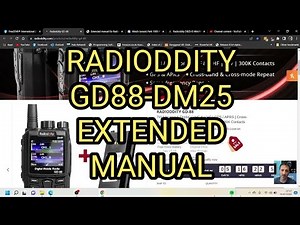 RADIODDITY GD-88 +DB-25 DMR Radio - Extended Manual Link