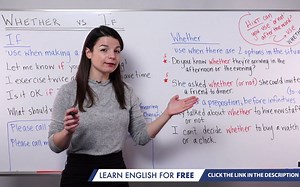 Whether vs If - English Grammar -Class 101 Alisha