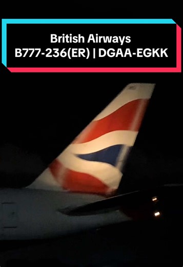 British Airways Boeing 777-236(ER) taxiing out of Accra for London Gatwick. Night operations up close. Moments like this never get old for me. @British Airways Disclaimer: Footage was taken from a safe and authorized distance. Aircraft operations were not disturbed. #britishairways #ghanatiktok🇬🇭 #kotokainternationalairport #gatwick #b777