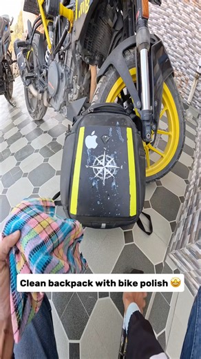 Clean backpack with bike polish 🤩