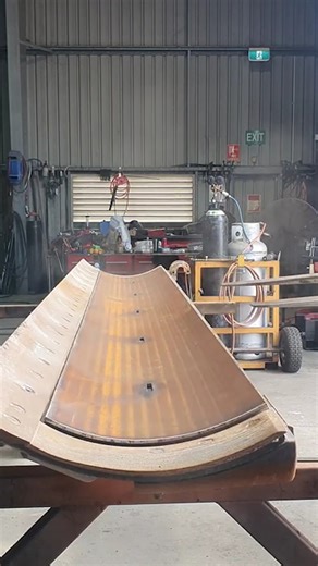 John Deere grader blade in need of repair