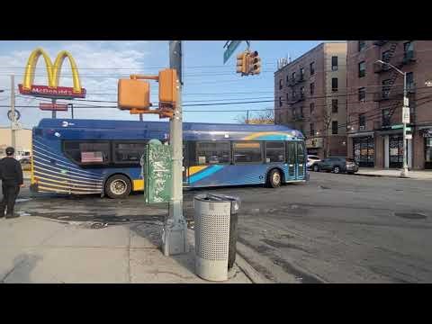 2 train shuttle bus action at West Farms Sq-E Tremont Av Part 2.