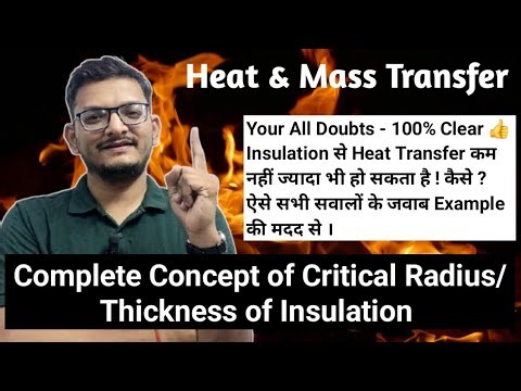 Critical Thickness/Radius of Insulation II Heat and Mass Transfer II Complete Concept 🔥