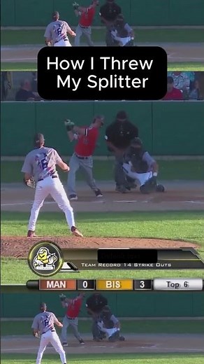 How I Throw My Splitter Pitch! #baseball #baseballlife #pitching #velocity #fastball #splitter