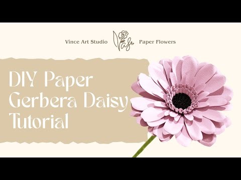 How to Make Easy Lifelike Paper Gerbera Daisy | Beginner Friendly Tutorial | Realistic Paper Flower