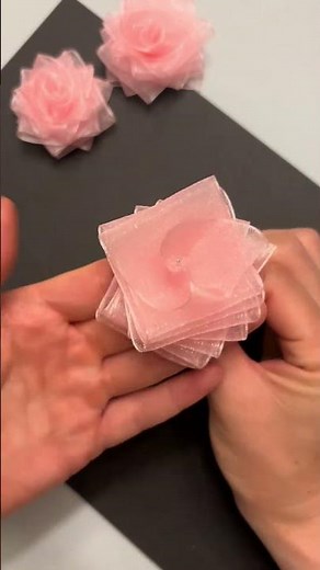 Easy DIY Organza Ribbon Rose | Twist & Turn in Seconds! 🌹