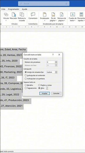 Tutorial for converting data from Word to a table quickly and easily #excel #office #tutorial #ye...