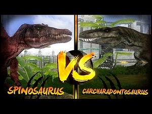 Dinosaur Battles - Spinosaurus Vs Charcharodontosaurus | Jurassic Park : Operation Genesis
