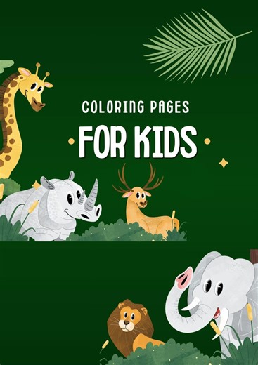 Animal Coloring Pages Bundle for Kids | Farm Wild Sea Animals & Dinosaurs | Printable Coloring PDF - Etsy