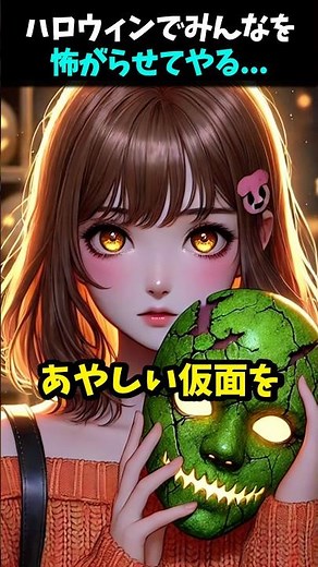 ハロウィンの怖い仮面..#ハロウィン#shortvideo #horror #ホラー#怪現象 #漫画 #アニメ#shorts