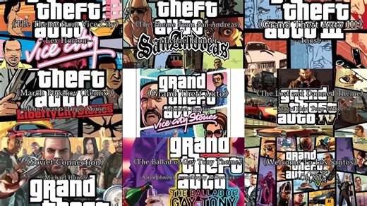 GTA系列主题曲合集来了，快@你的好朋友们一起来回忆童年#gta #音乐 #戴上耳机 #童年回忆 #音乐合集言奔谝玫